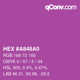 カラーコード: HEX #A848A0 | qconv.com