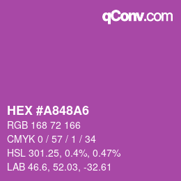 颜色代码: HEX #A848A6 | qconv.com