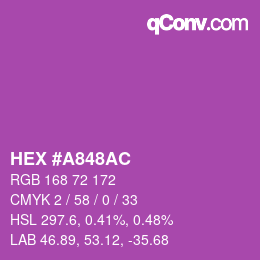カラーコード: HEX #A848AC | qconv.com