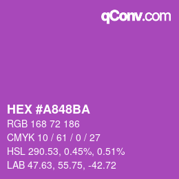 カラーコード: HEX #A848BA | qconv.com