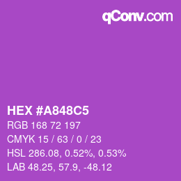 Color code: HEX #A848C5 | qconv.com