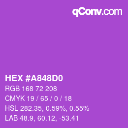カラーコード: HEX #A848D0 | qconv.com