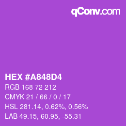 Color code: HEX #A848D4 | qconv.com