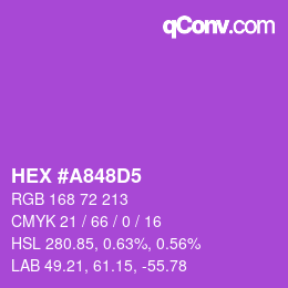 Color code: HEX #A848D5 | qconv.com