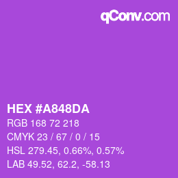 カラーコード: HEX #A848DA | qconv.com