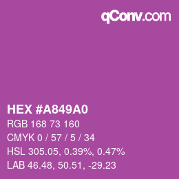 カラーコード: HEX #A849A0 | qconv.com