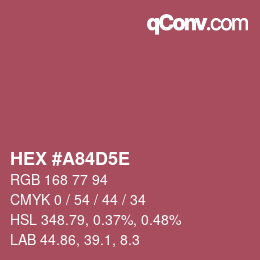 Color code: HEX #A84D5E | qconv.com