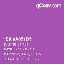 颜色代码: HEX #A851B5 | qconv.com