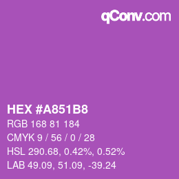 Color code: HEX #A851B8 | qconv.com