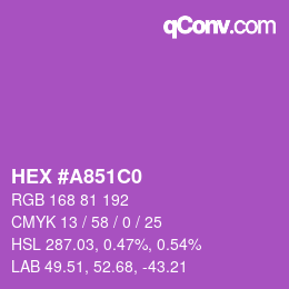 Color code: HEX #A851C0 | qconv.com