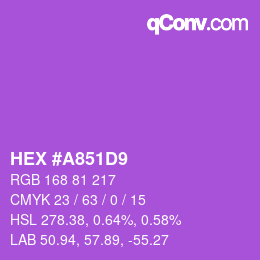 Color code: HEX #A851D9 | qconv.com