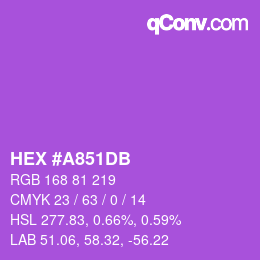 カラーコード: HEX #A851DB | qconv.com