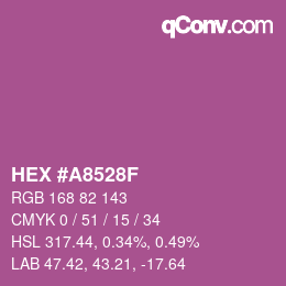 Color code: HEX #A8528F | qconv.com