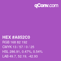 Color code: HEX #A852C0 | qconv.com