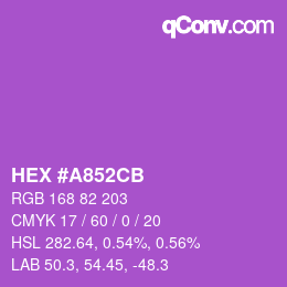 Color code: HEX #A852CB | qconv.com