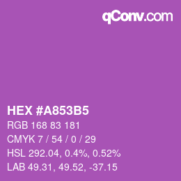 Farbcode: HEX #A853B5 | qconv.com