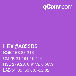 Color code: HEX #A853D5 | qconv.com