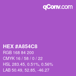 Color code: HEX #A854C8 | qconv.com