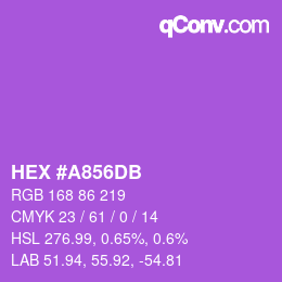 カラーコード: HEX #A856DB | qconv.com