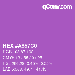 Color code: HEX #A857C0 | qconv.com