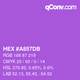 颜色代码: HEX #A857DB | qconv.com