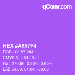 Color code: HEX #A857F4 | qconv.com