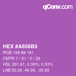 Farbcode: HEX #A858B5 | qconv.com
