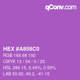 カラーコード: HEX #A858C0 | qconv.com