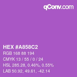 Color code: HEX #A858C2 | qconv.com