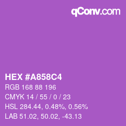 カラーコード: HEX #A858C4 | qconv.com