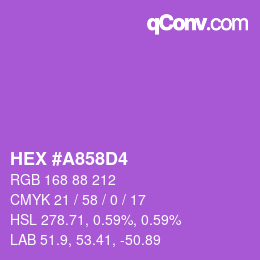 Farbcode: HEX #A858D4 | qconv.com