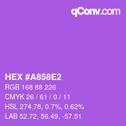カラーコード: HEX #A858E2 | qconv.com