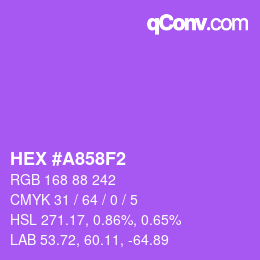 カラーコード: HEX #A858F2 | qconv.com