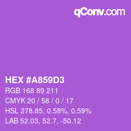 カラーコード: HEX #A859D3 | qconv.com