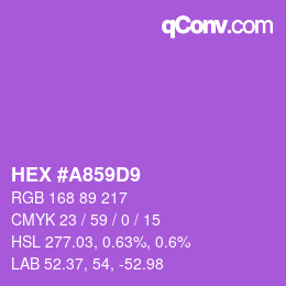 Color code: HEX #A859D9 | qconv.com