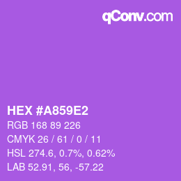 カラーコード: HEX #A859E2 | qconv.com