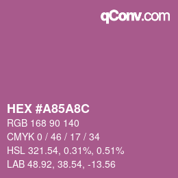 Color code: HEX #A85A8C | qconv.com