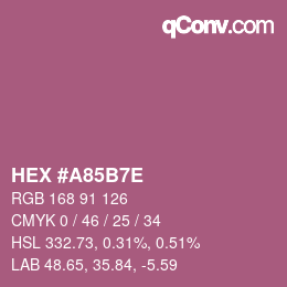 Color code: HEX #A85B7E | qconv.com