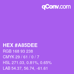Color code: HEX #A85DEE | qconv.com
