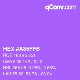 Color code: HEX #A85FFB | qconv.com