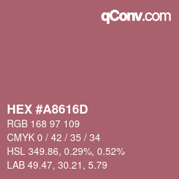 Código de color: HEX #A8616D | qconv.com