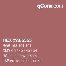 Color code: HEX #A86565 | qconv.com