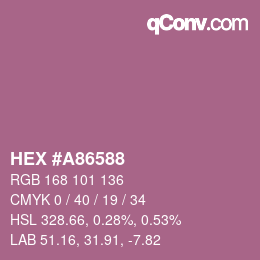 Color code: HEX #A86588 | qconv.com