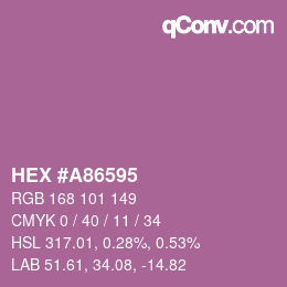 Color code: HEX #A86595 | qconv.com