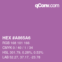 Color code: HEX #A865A6 | qconv.com