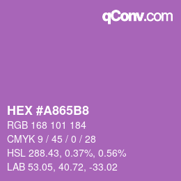 Color code: HEX #A865B8 | qconv.com