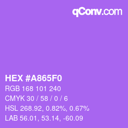 Color code: HEX #A865F0 | qconv.com