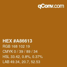 Color code: HEX #A86613 | qconv.com