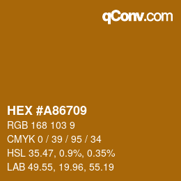 Color code: HEX #A86709 | qconv.com
