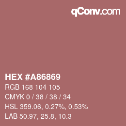 Color code: HEX #A86869 | qconv.com